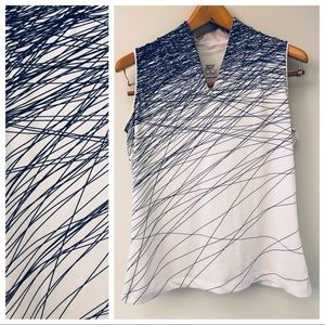 🎾 ⛳️ Chic athletic tank, modern abstract pattern